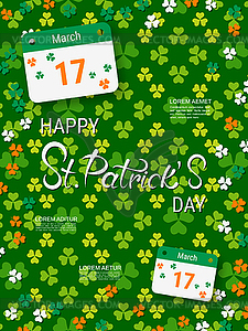 St.Patricks Day vector flyer template - vector clipart