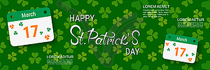 St.Patricks Day vector banner template - vector EPS clipart