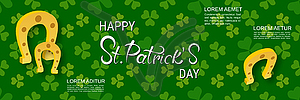 St.Patricks Day vector banner template - vector clipart