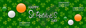 St.Patricks Day vector banner template - vector clipart