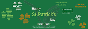 St.Patricks Day vector banner template - vector EPS clipart