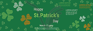 St.Patricks Day vector banner template - vector clipart