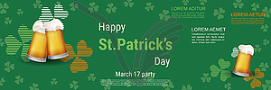 St.Patricks Day vector banner template - vector clip art