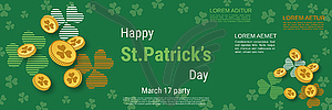 St.Patricks Day vector banner template - vector clipart