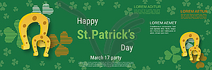 St.Patricks Day vector banner template - vector clipart