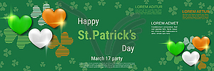St.Patricks Day vector banner template - royalty-free vector image