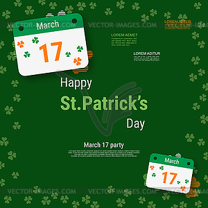 St.Patricks Day elegant vector illustration - royalty-free vector clipart
