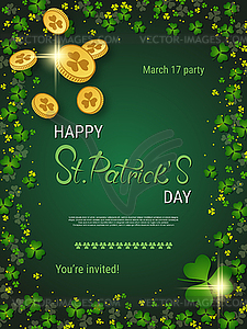 St.Patricks Day vector flyer template - vector clip art