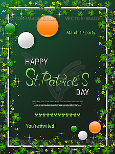 St.Patricks Day vector flyer template - vector clip art