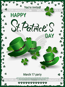 St.Patricks Day vector flyer template - vector image