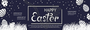 Happy Easter vector banner template - vector clipart