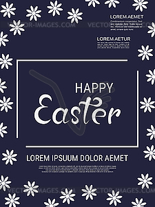 Happy Easter vector flyer template - vector clipart