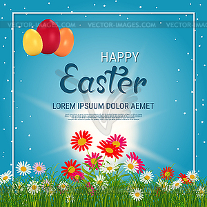 Happy Easter elegant vector illustration - vector clipart