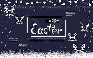 Happy Easter cartoon style vector illustration - vector clipart