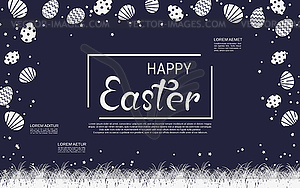 Happy Easter cartoon style vector illustration - vector image
