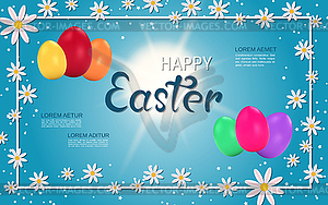 Happy Easter elegant vector illustration - vector clipart