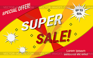 Super sale vector illustration - vector image