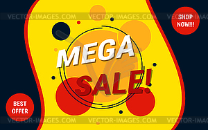 Mega sale vector illustration - stock vector clipart
