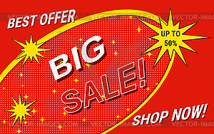 Big sale vector illustration - royalty-free vector image