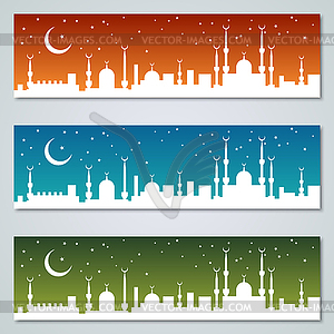 Islamic banners vector set - vector image