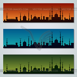 Islamic banners vector set - vector image