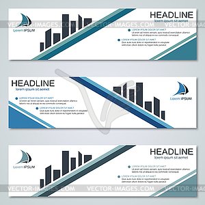 Abstract web banners vector templates collection - vector clipart