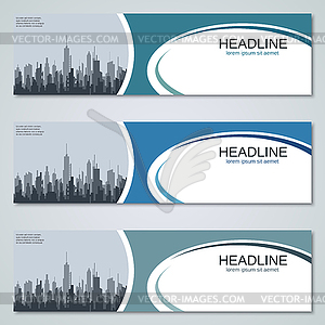 Abstract web banners vector templates collection - vector image