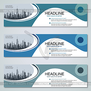 Abstract web banners vector templates collection - vector clip art