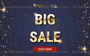 Big sale banner vector template - vector EPS clipart