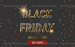 Black Friday sale banner vector template - vector clipart