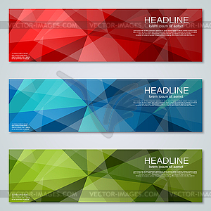 Geometric style banners vector collection - vector clipart