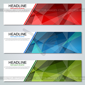 Geometric style banners vector collection - vector image