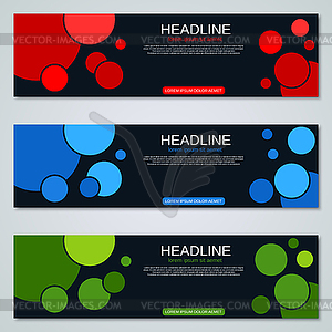 Geometric style banners vector collection - vector image
