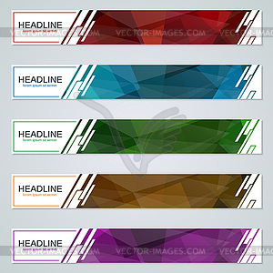 Geometric style banners vector collection - vector image