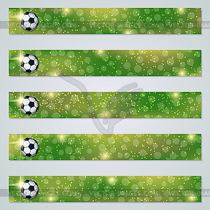 Soccer banners vector set - vector image