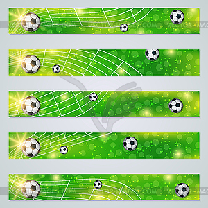 Soccer banners vector set - vector clipart