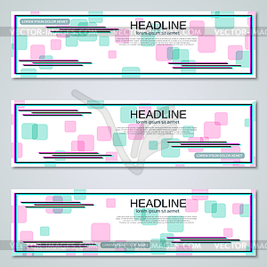 Abstract geometric style banners vector set - vector image