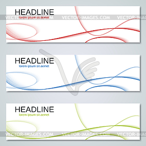 Abstract geometric style banners vector set - vector clip art