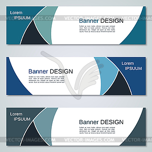 Abstract geometric style banners vector set - vector image