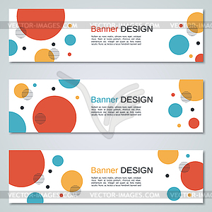 Abstract geometric style banners vector set - vector image