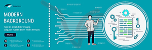 Keywording process concept - vector image