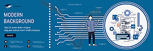 Program coding, application development concept - vector clip art