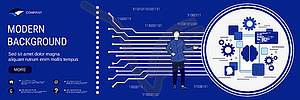 Концепция вектора интеллектуальных технологий - векторизованное изображение клипарта