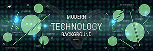 Digital technology banner vector template - vector clipart