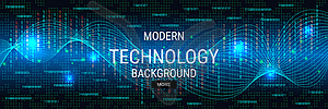 Digital technology banner vector template - vector clip art