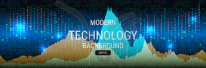 Digital technology banner vector template - vector image