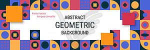 Modern geometric style banner vector design template - vector clipart