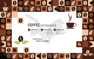 Шаблон векторного дизайна иллюстрации на тему кофе - клипарт Royalty-Free