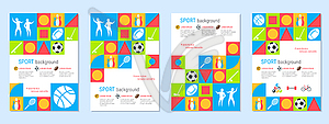 Sport theme flyer vector template collection - vector clipart / vector image