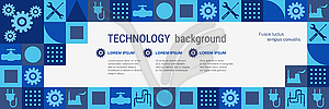 Modern technology style banner vector template - vector clip art